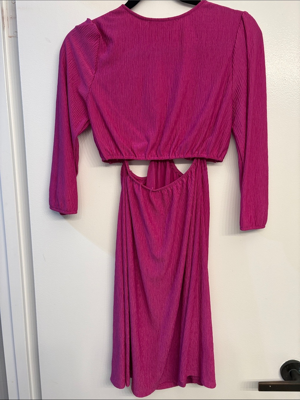 Monteau Fuchsia Cutout Mini Dress - Picture 4 of 5